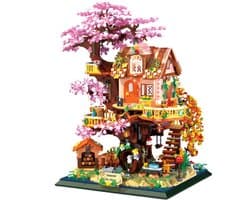 Zhe Gao 612010 Bonsai Boomhut Bloemen Bouwset - Architecture Icons Creator Modelbouw - Educatief Constructie Speelgoed Bouwpakketten voor Volwassenen & Kinderen - Diy Botanical Decoratie Niet Compatibel met LEGO - Bouwdoos met 3196 Mini Bouwstenen